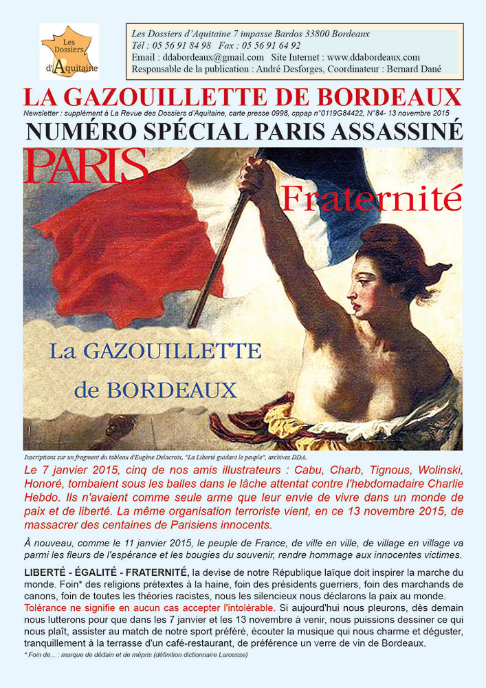 Gazouillette N°84 – numéro spécial – Paris Assassiné