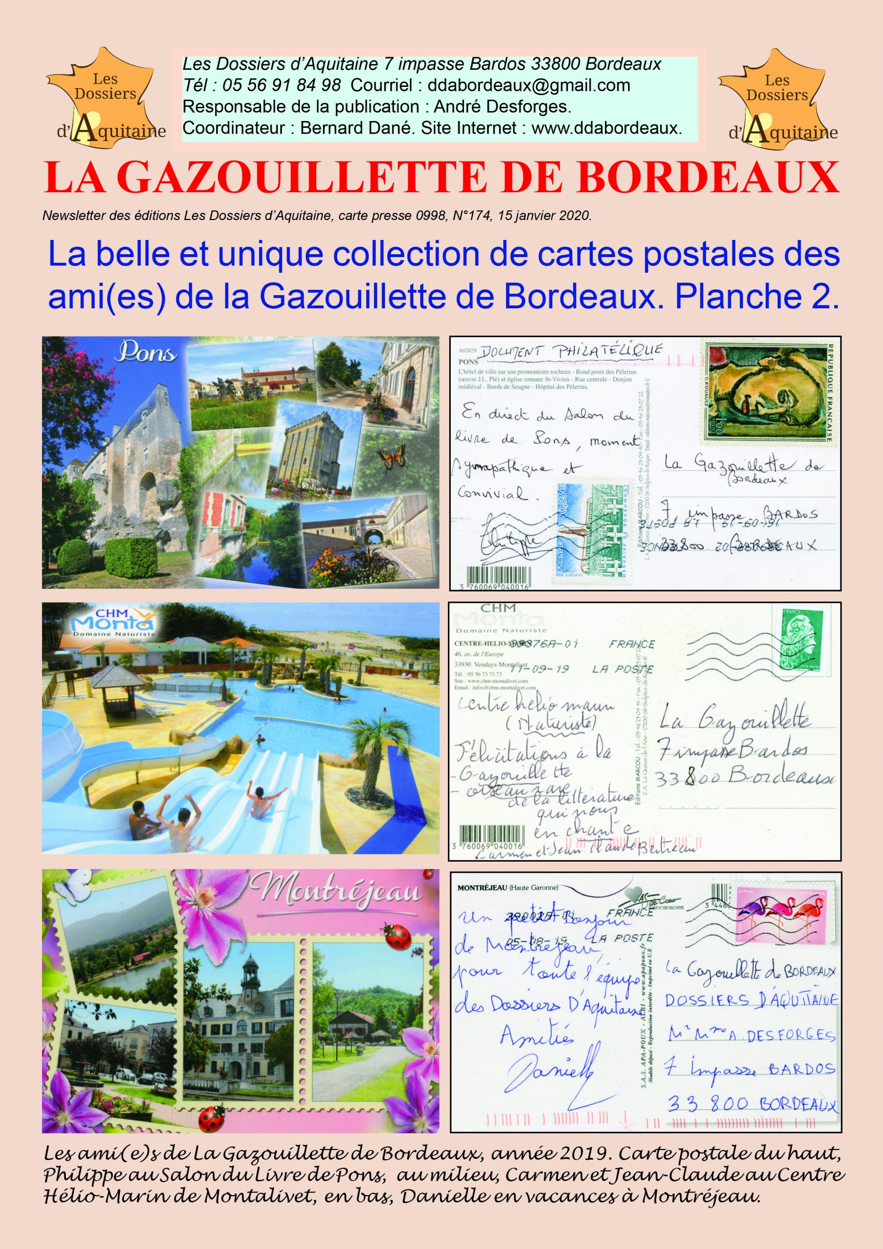 Gazouillette 174 cartes postales 2 du 15/01/2020